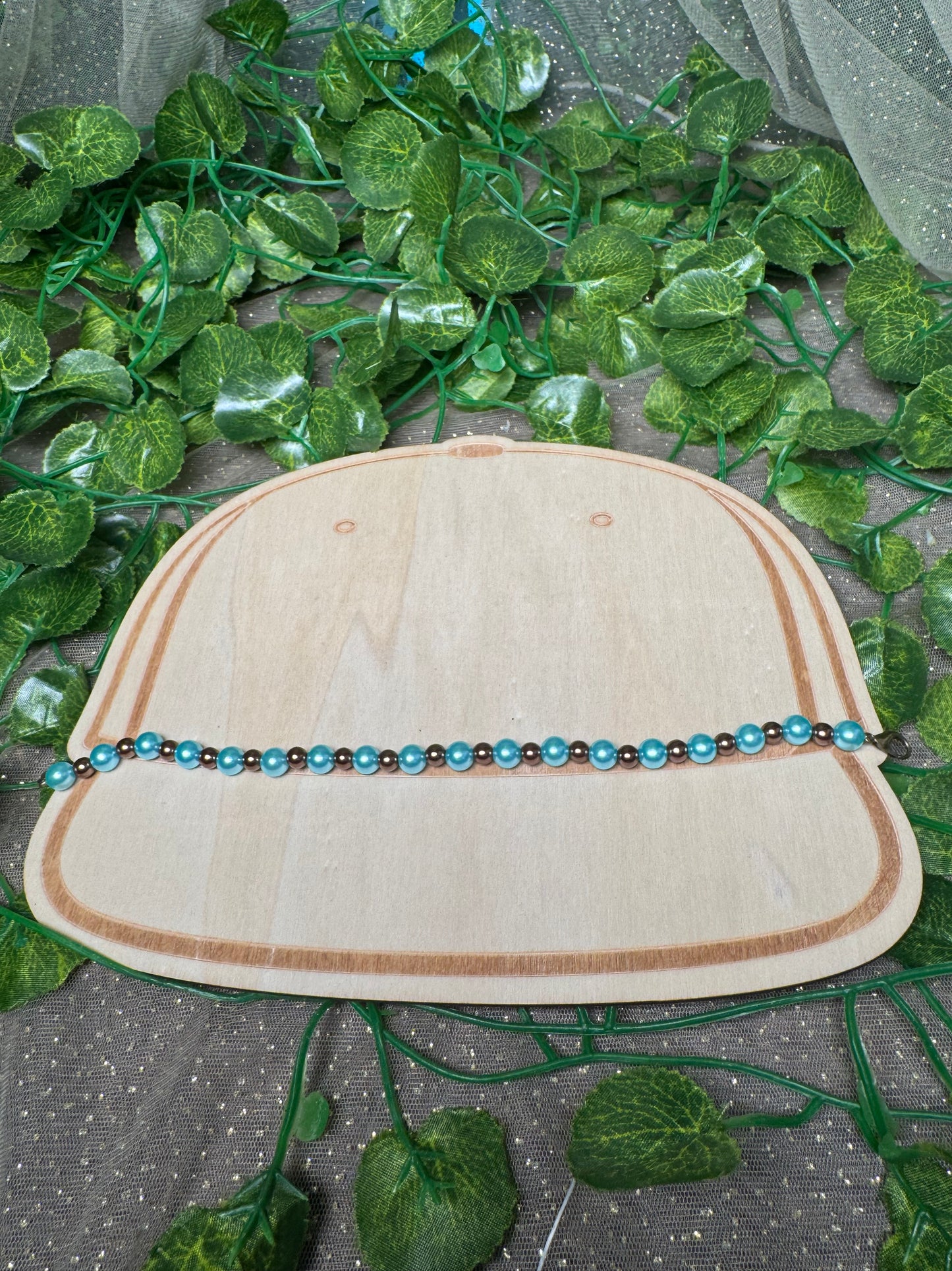 Turquoise and Brown Hat Chain Wholesale