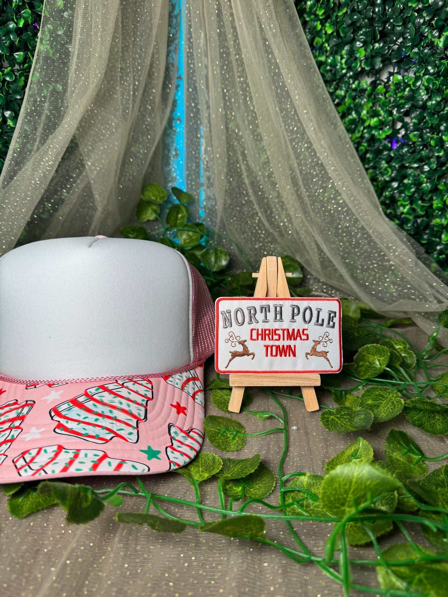 North Pole Christmas Town Hat Patches Wholesale