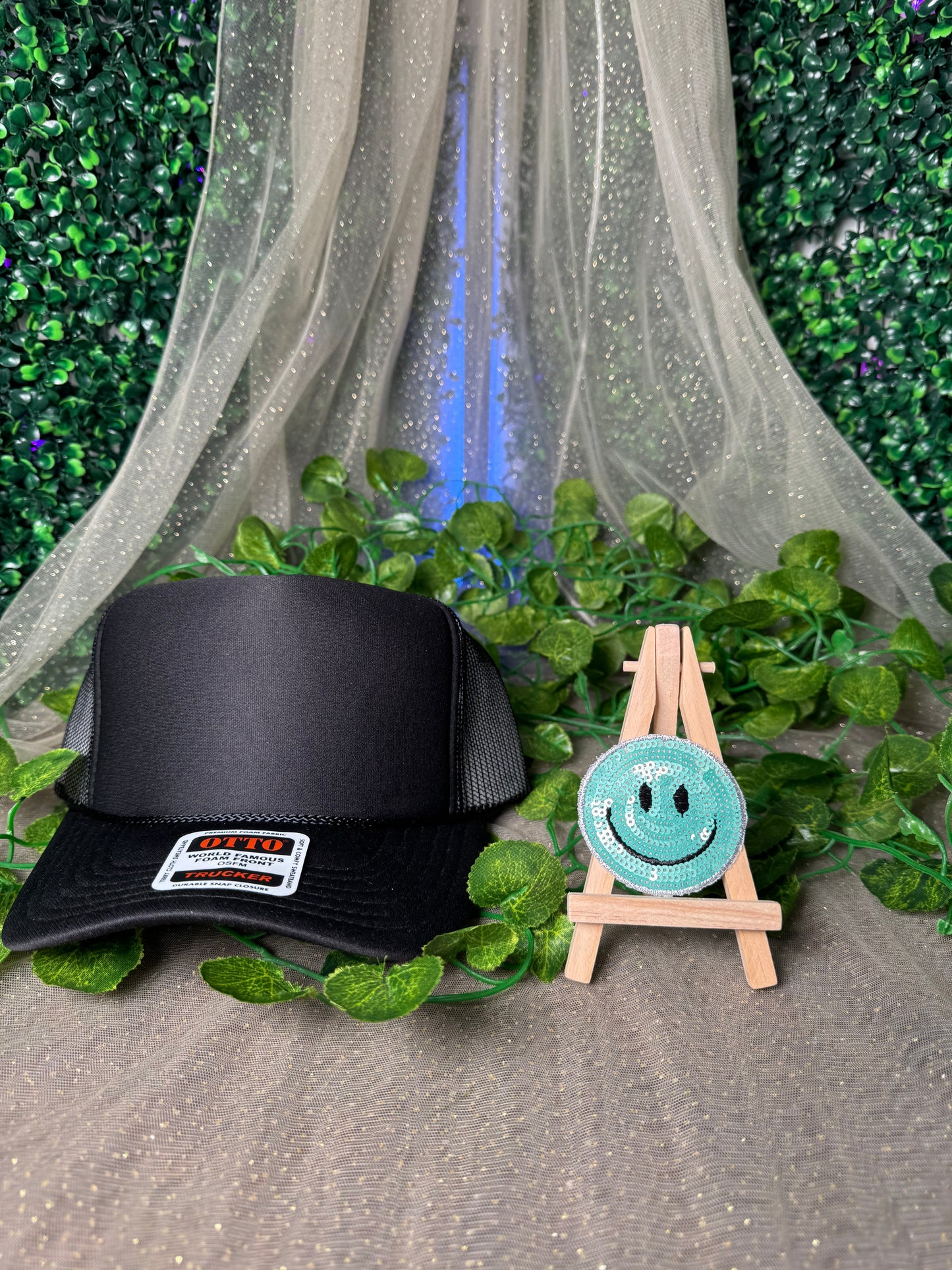 Sequins Smiley Face Hat Patch Wholesale