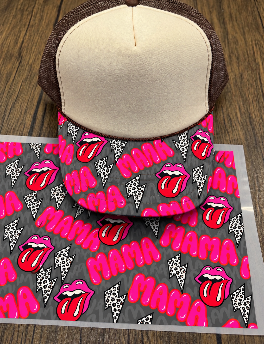 Pink Mama Single Hat Bill DTF Prints