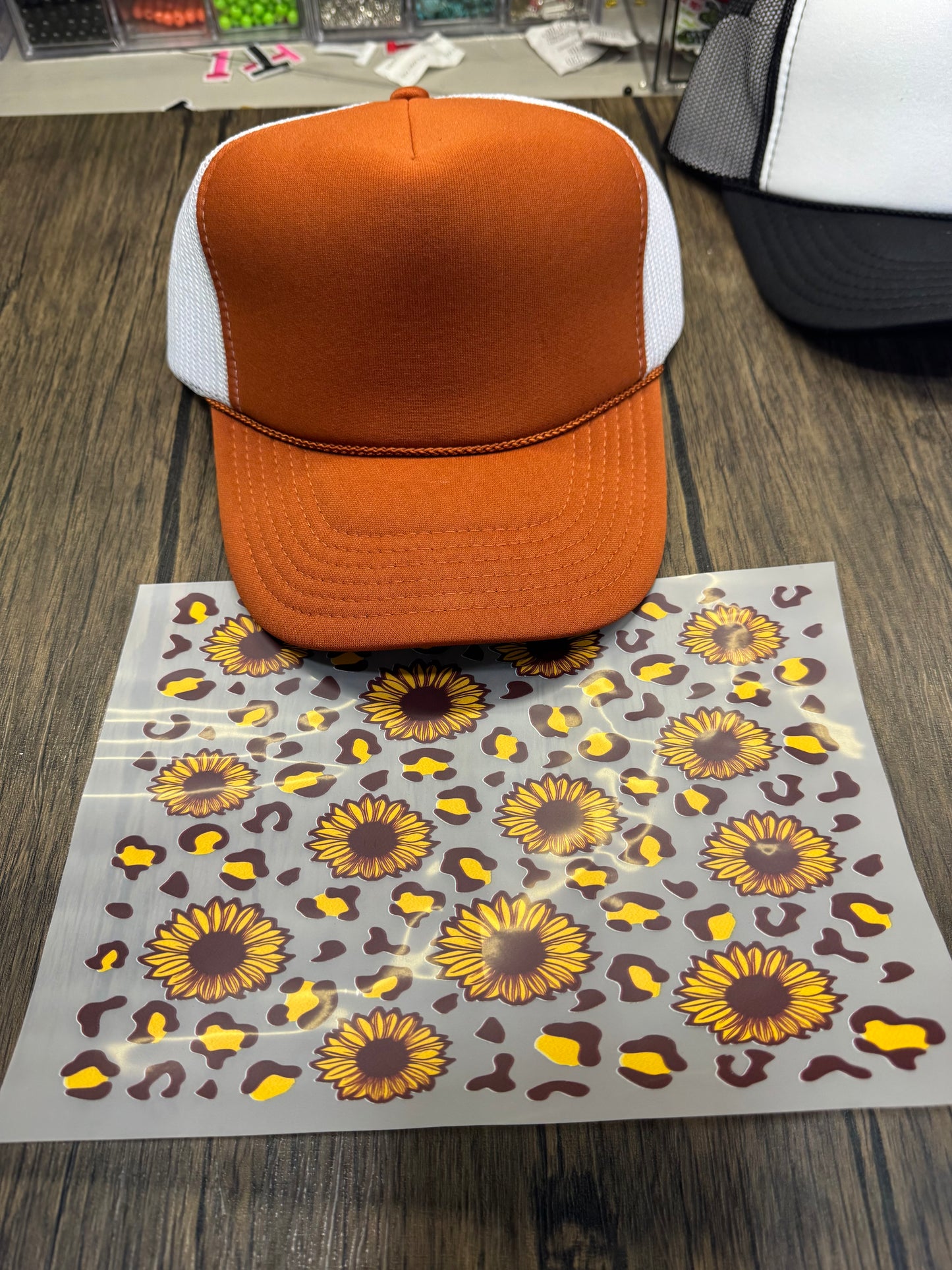 Sunflowers Single Hat Bill DTF Prints
