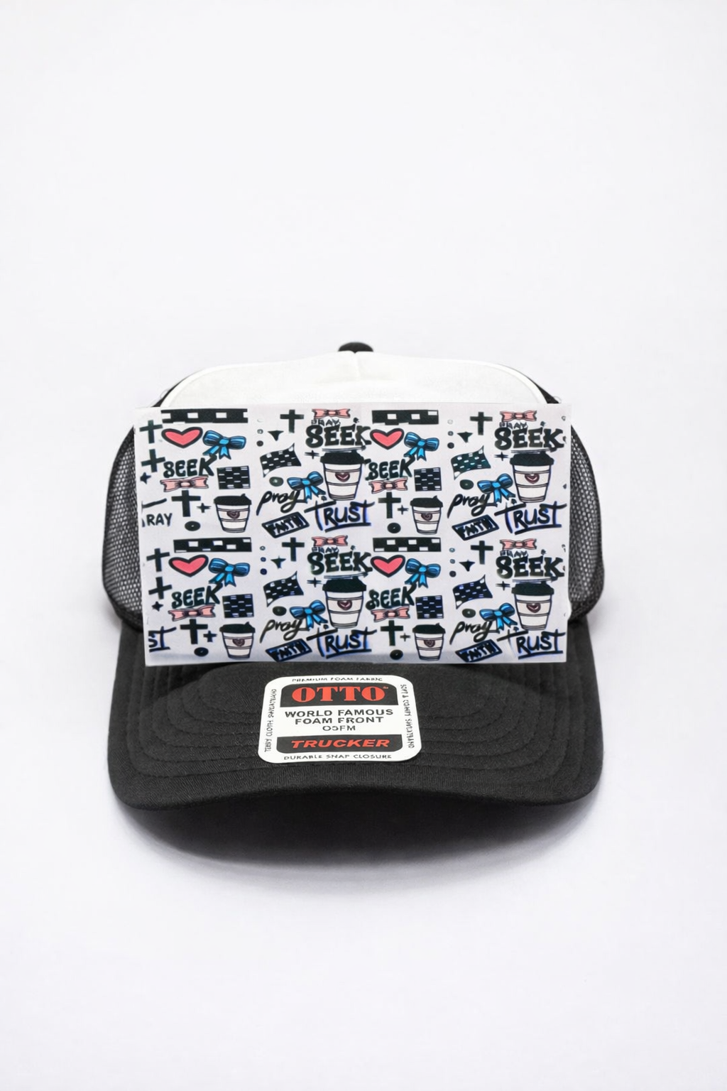 Seek Trust Pray Full Front DTF Prints Hat Patch