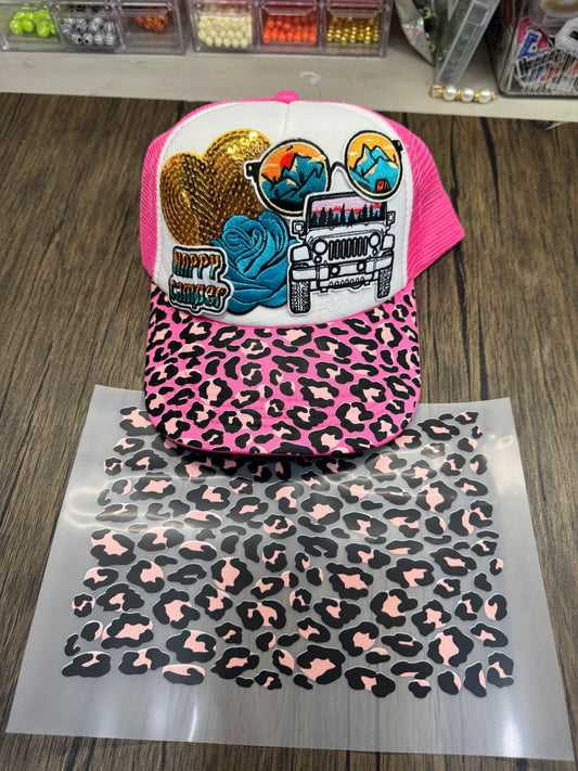 Leopard Print  Hat Bill DTF Prints Wholesale