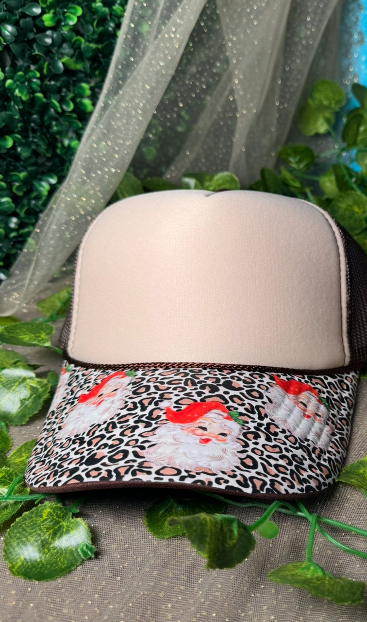 Brown and Tan Santa Hat DTF Premade