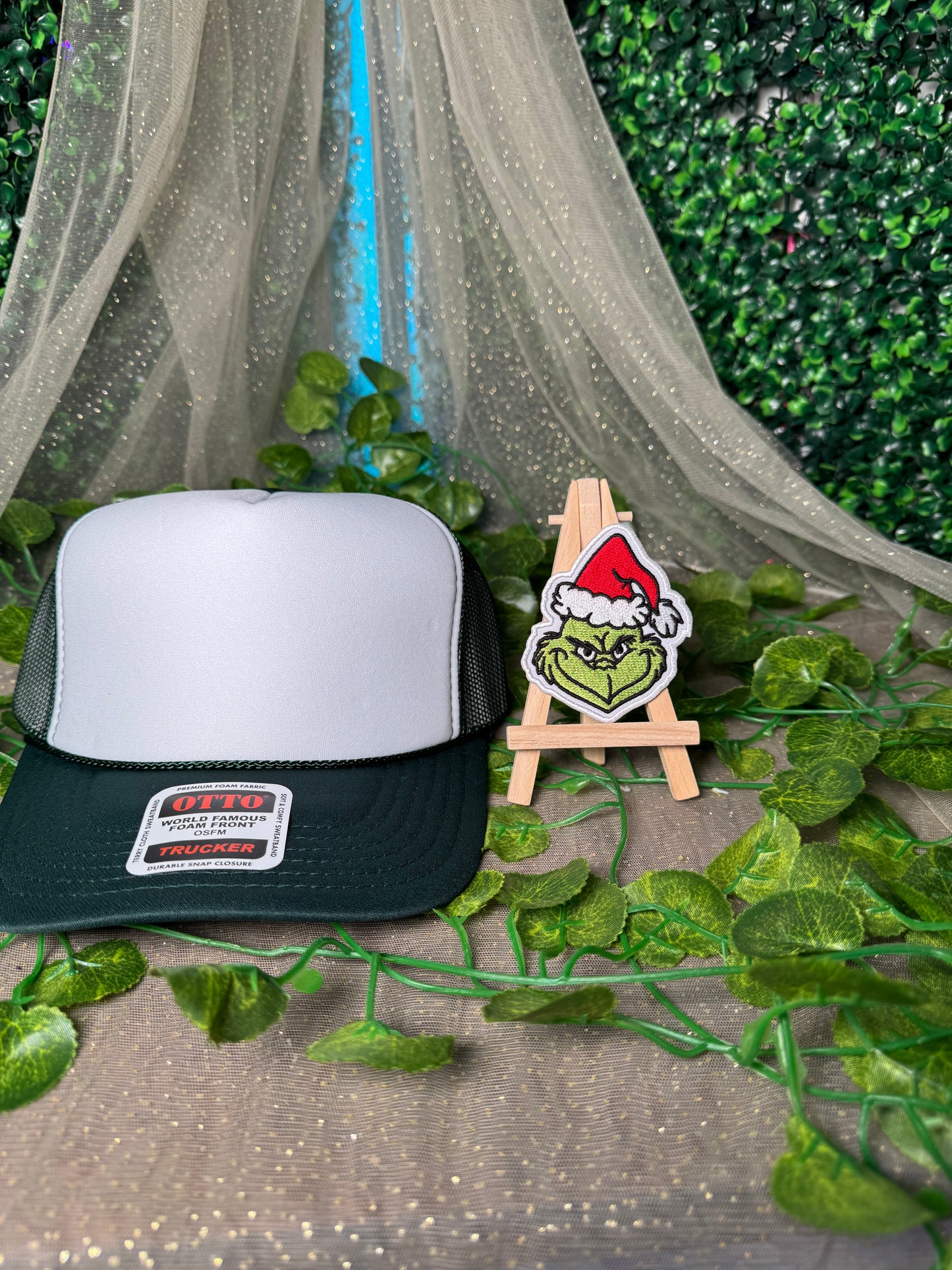 Grinch Face Hat Patch Wholesale