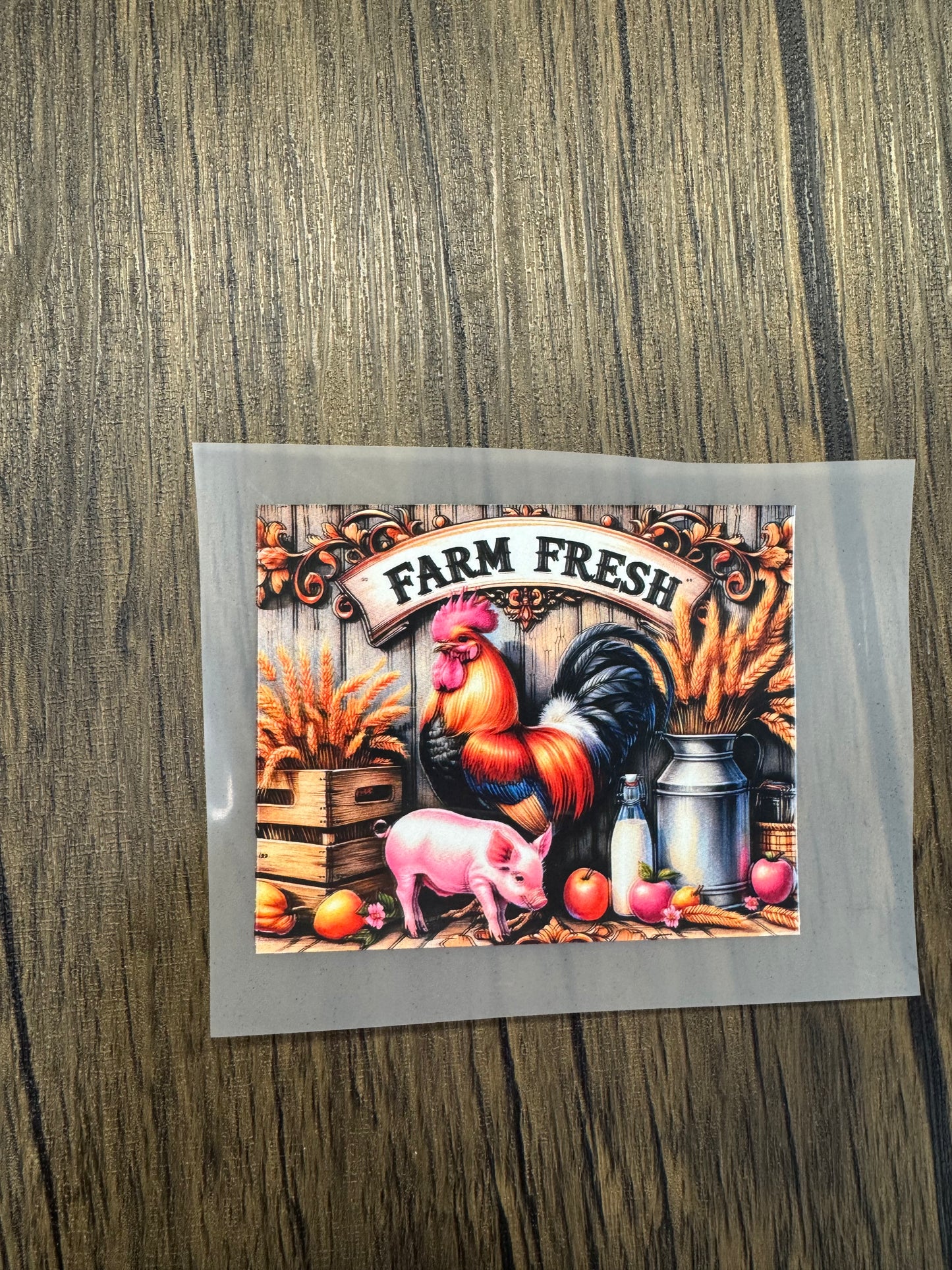 Farm Fresh colorful Hat Size DTF Prints