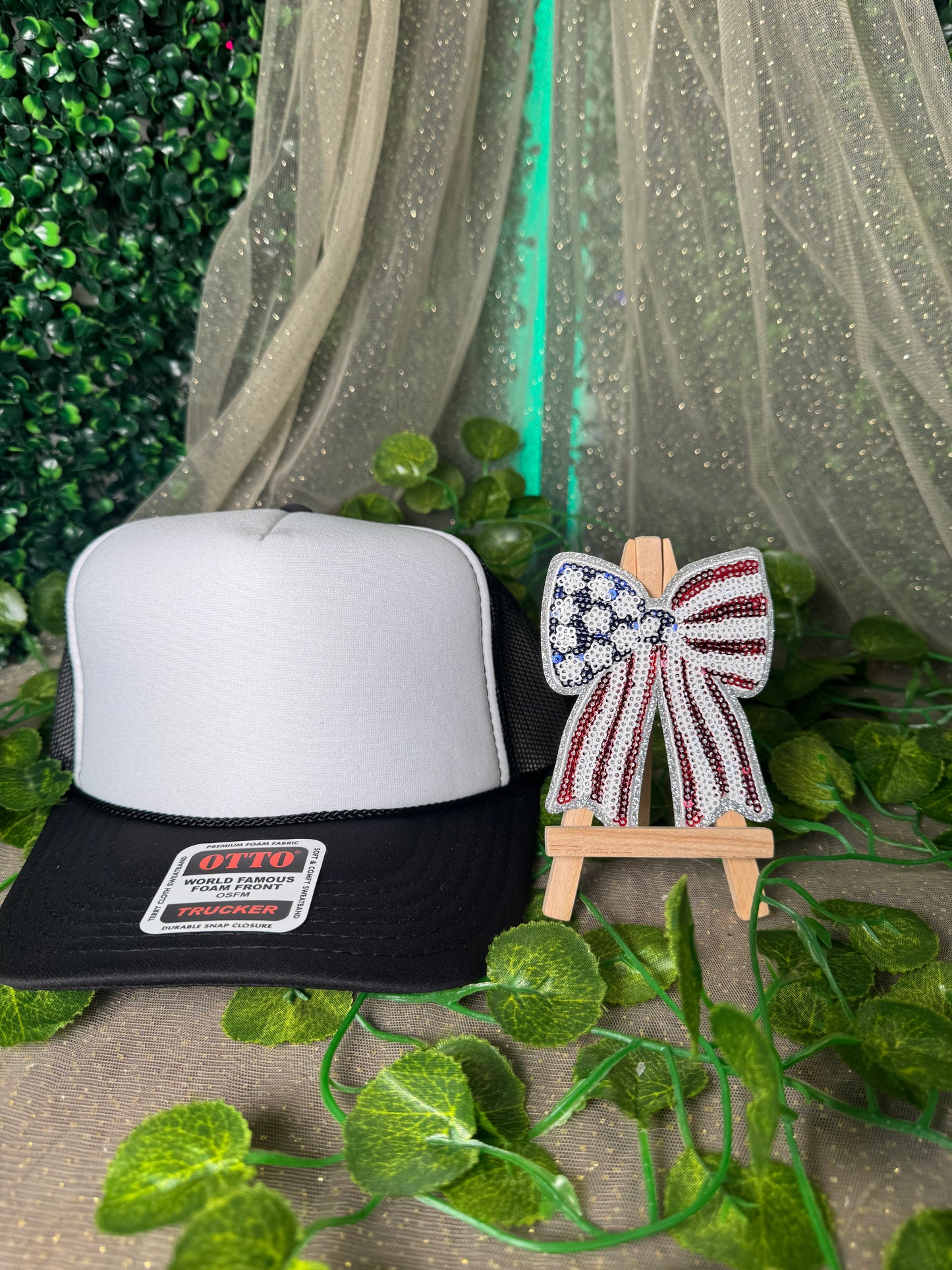 Large Patriotic Bow Hat Patch Wholesale