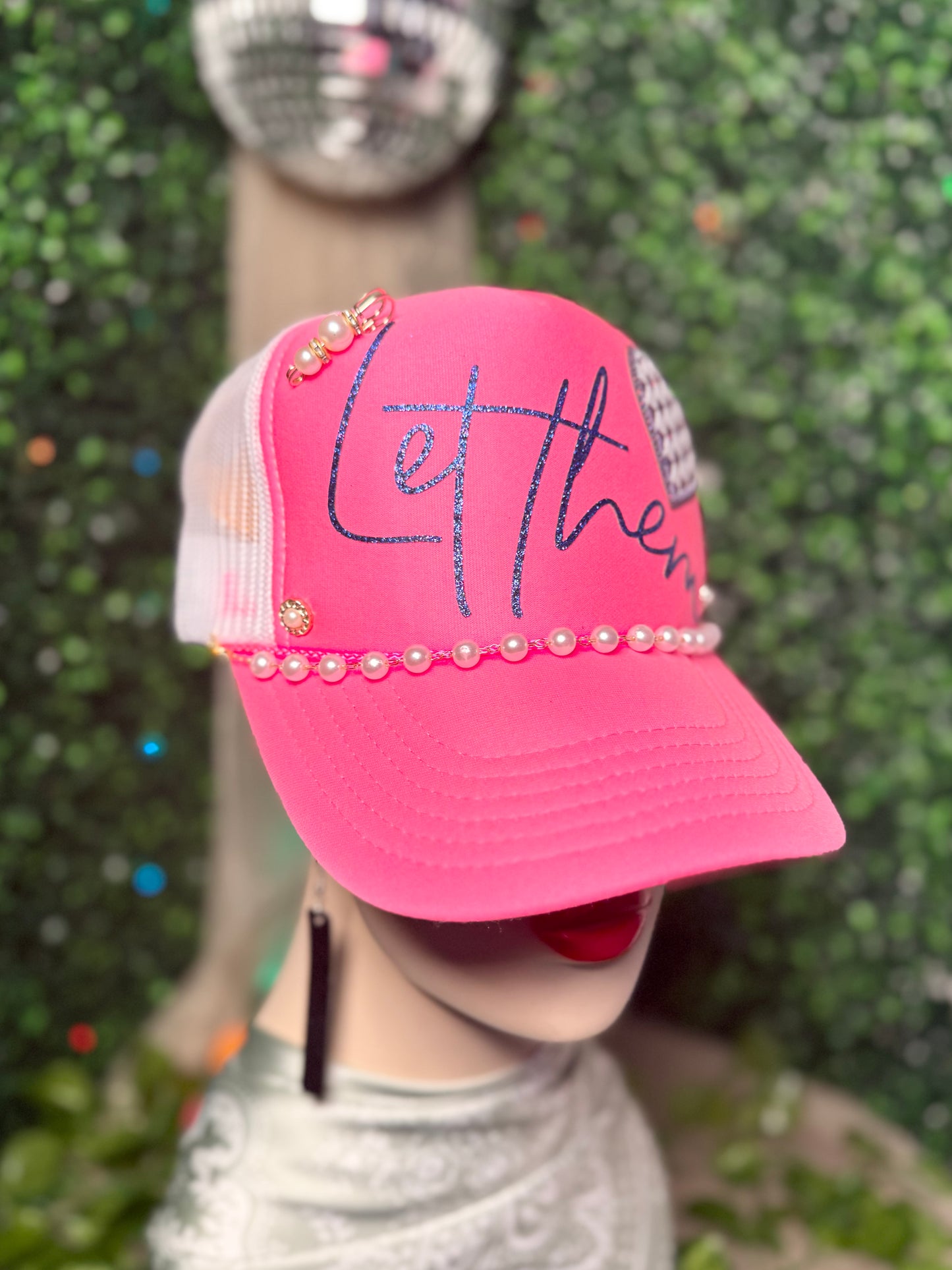 Let Them Pink and Purple Trucker Hat