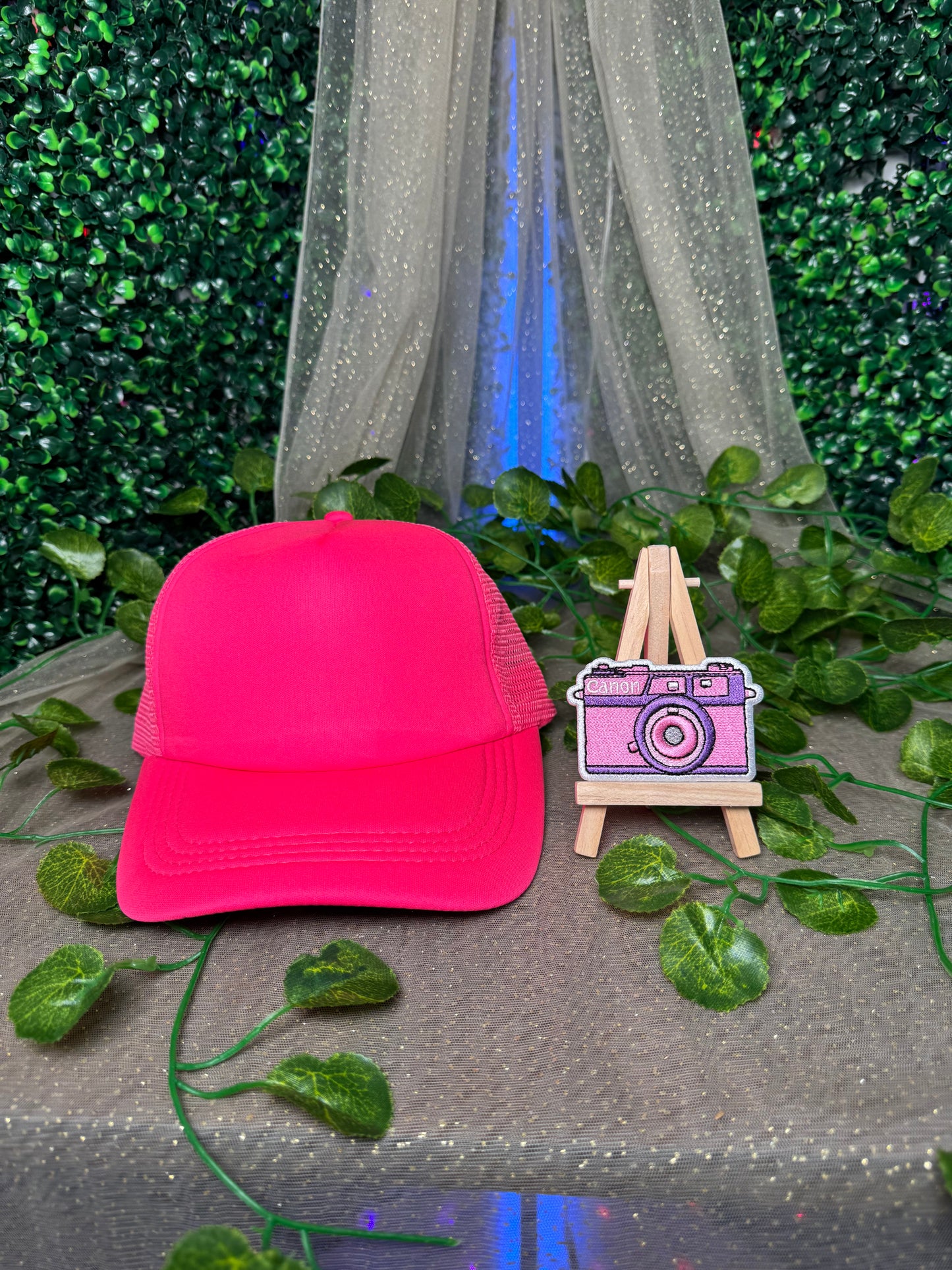 Pink Camera Hat Patch Wholesale