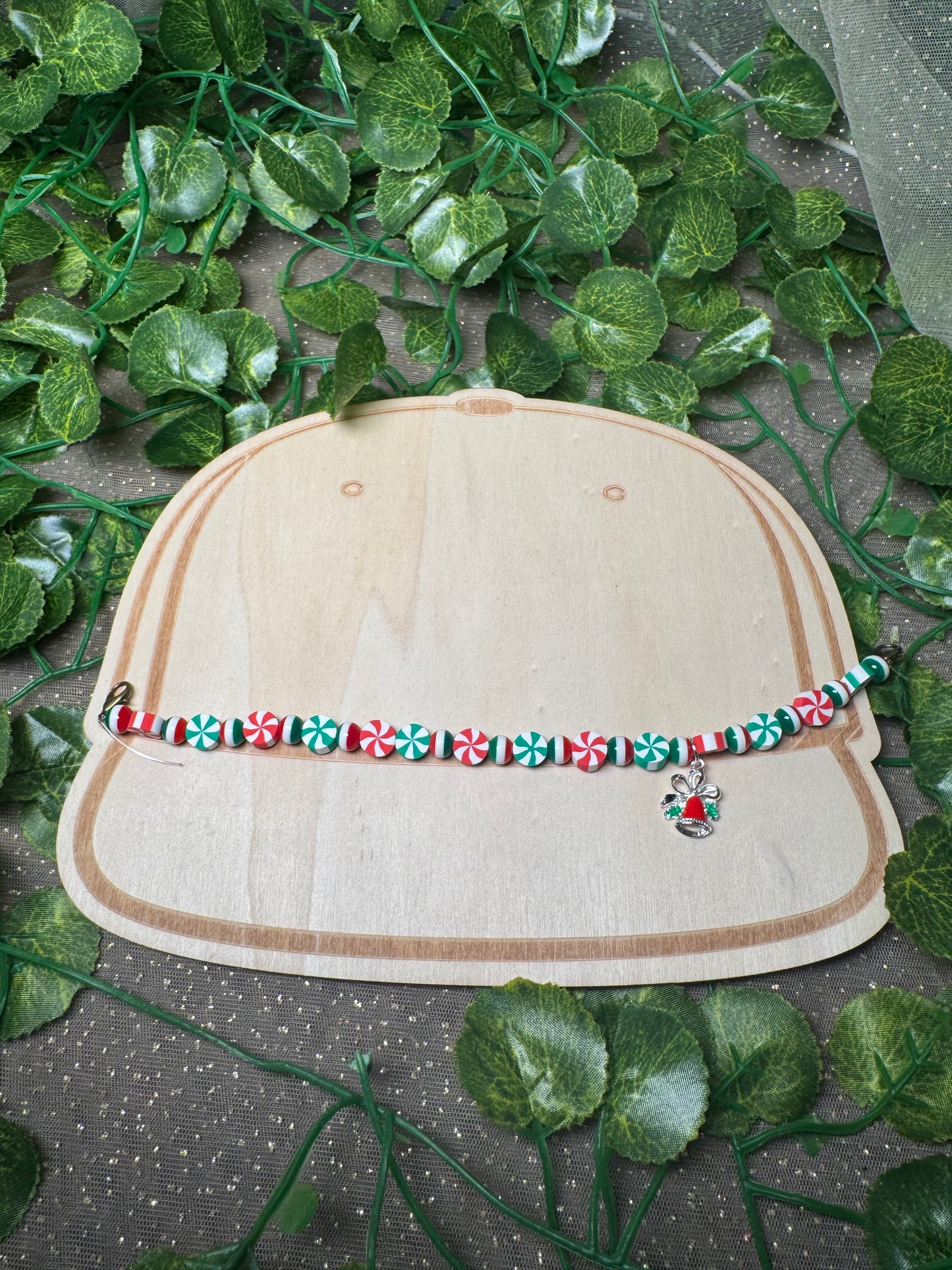 Red and Green Candy and Bell Hat Chain Wholesale