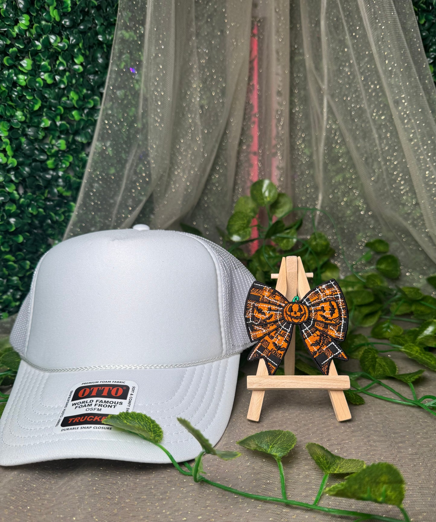 Pumpkin Bow Hat Patch Wholesale