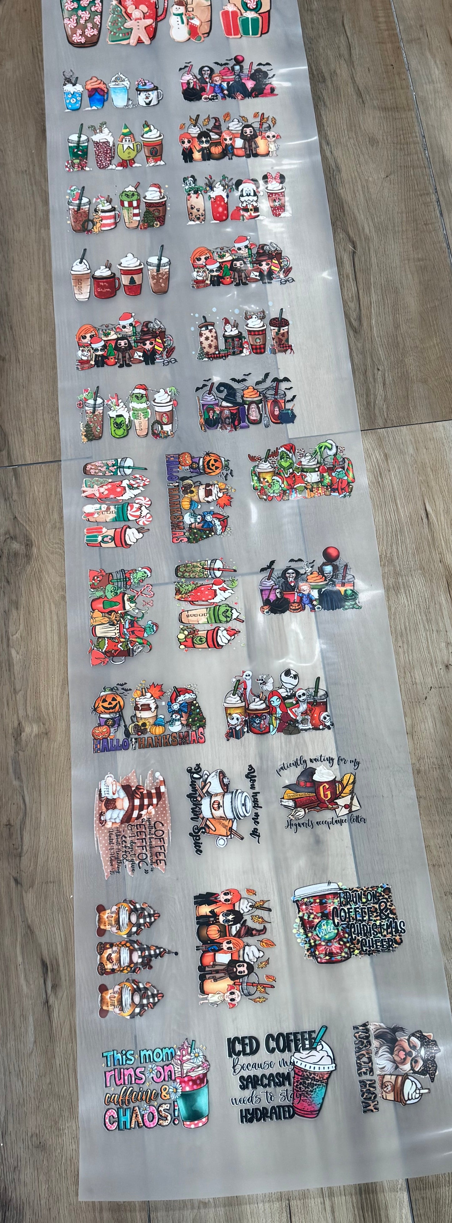 Coffee Gang Sheet DTF Prints Hat Patch Wholesale