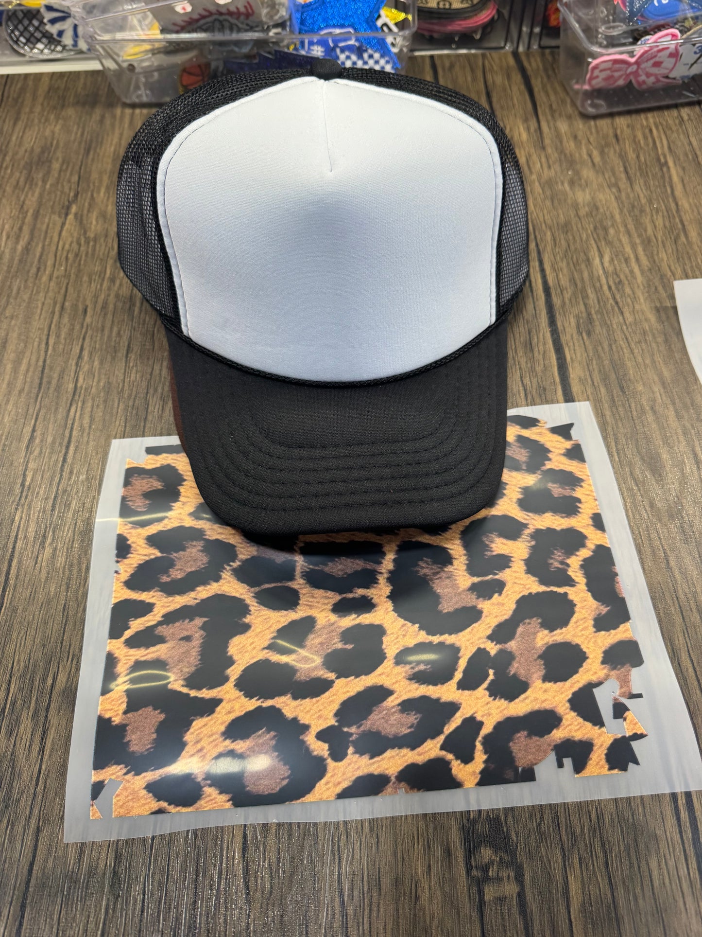 Cheetah Single Hat Bill DTF Prints