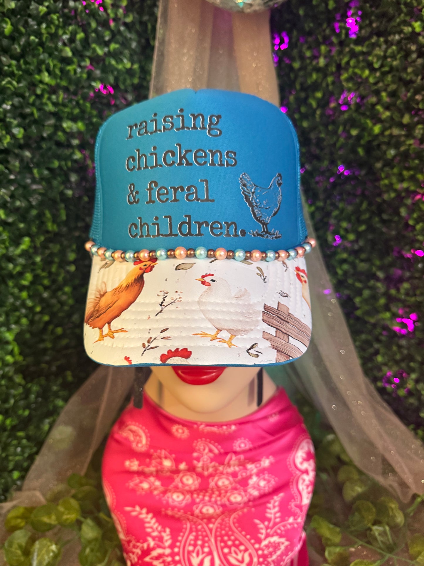 Chickens And Feral Children Trucker Hat