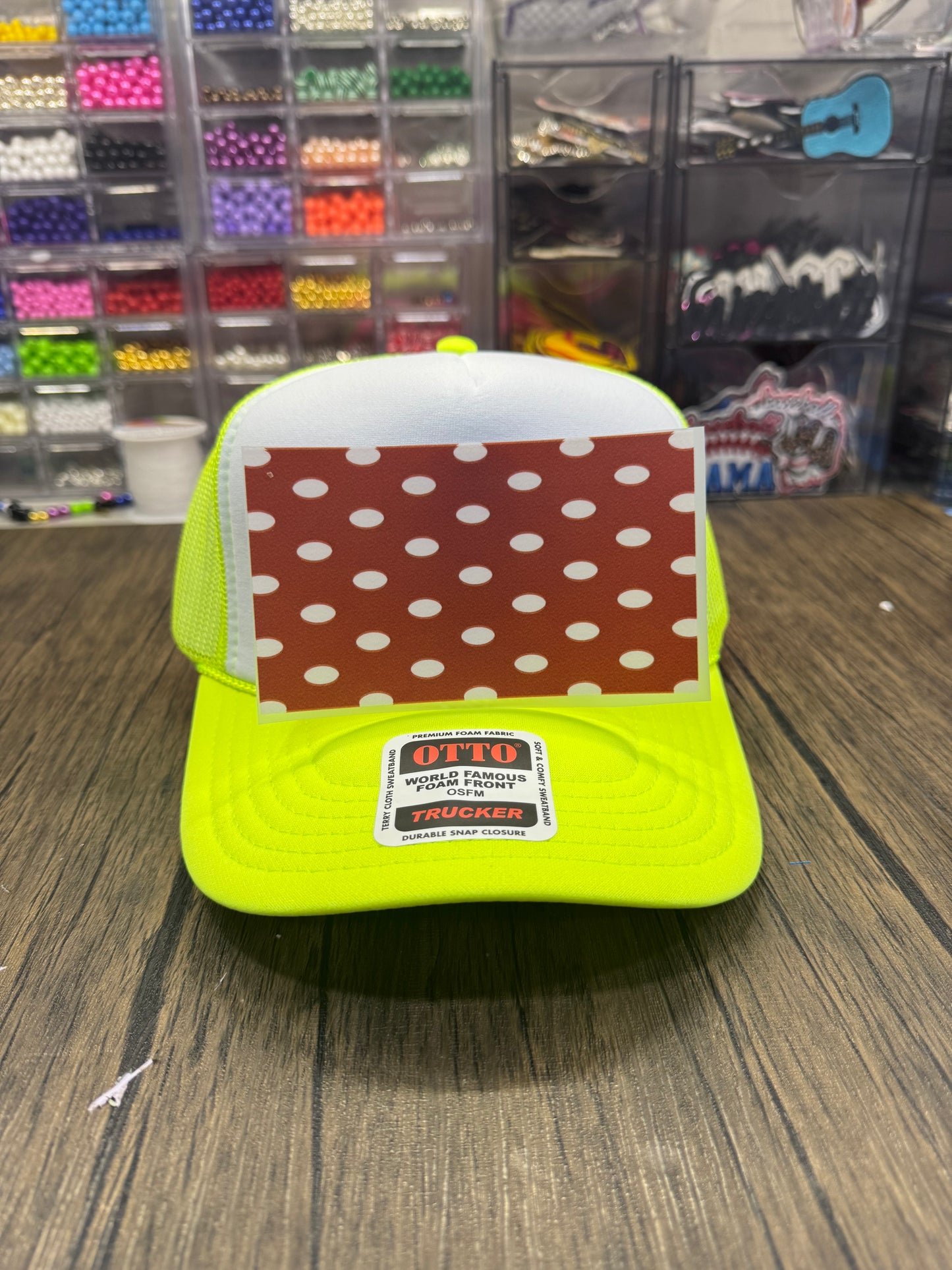 Polka Dot Single Front Hat DTF Prints