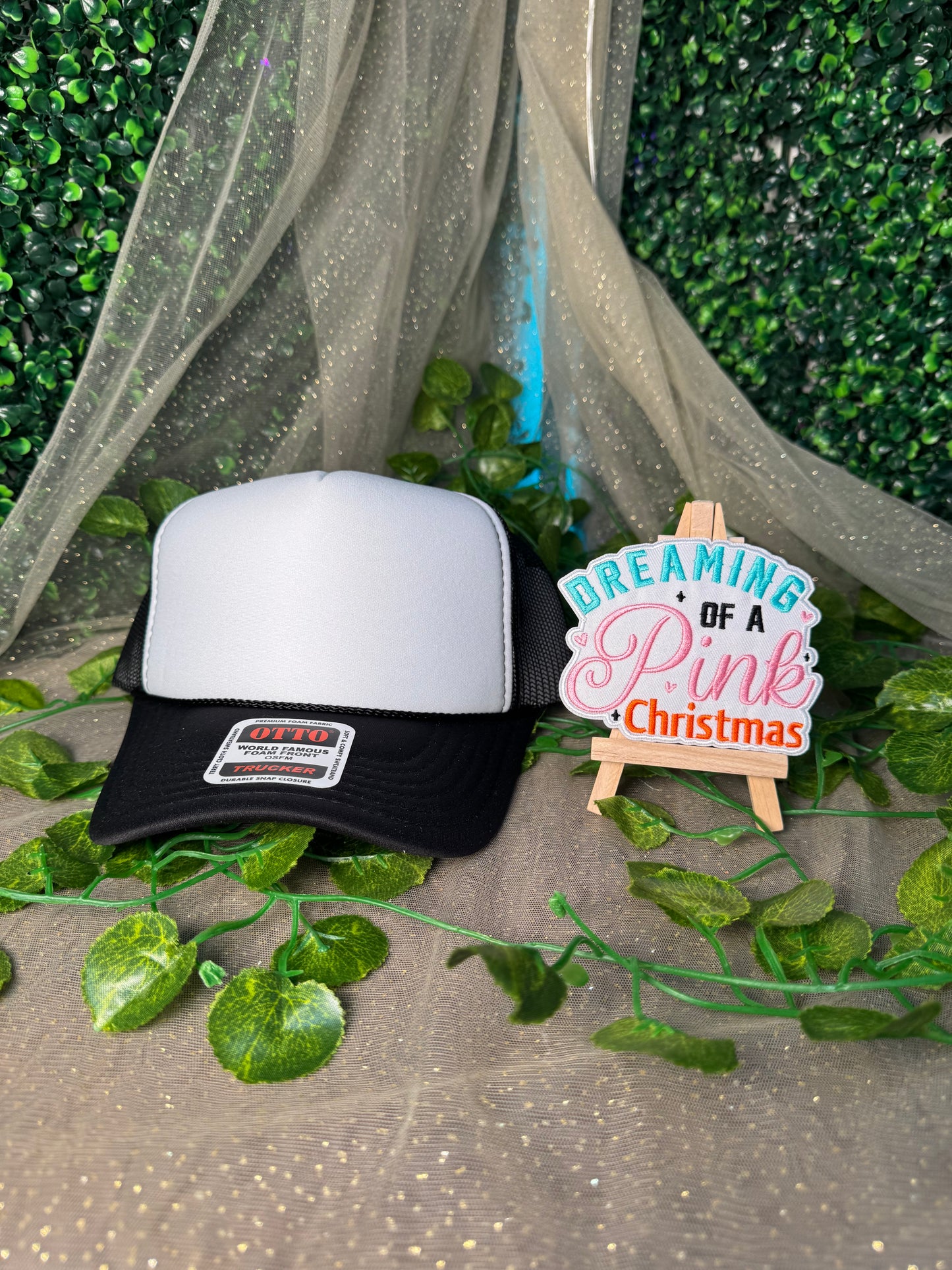 Dreaming Of Pink Christmas Hat Patch Wholesale