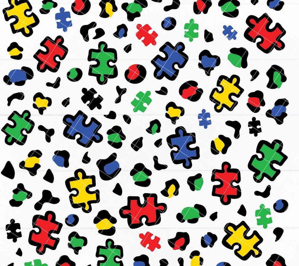 Down Syndrome Puzzle (translucent background) Single Hat Bill DTF Prints