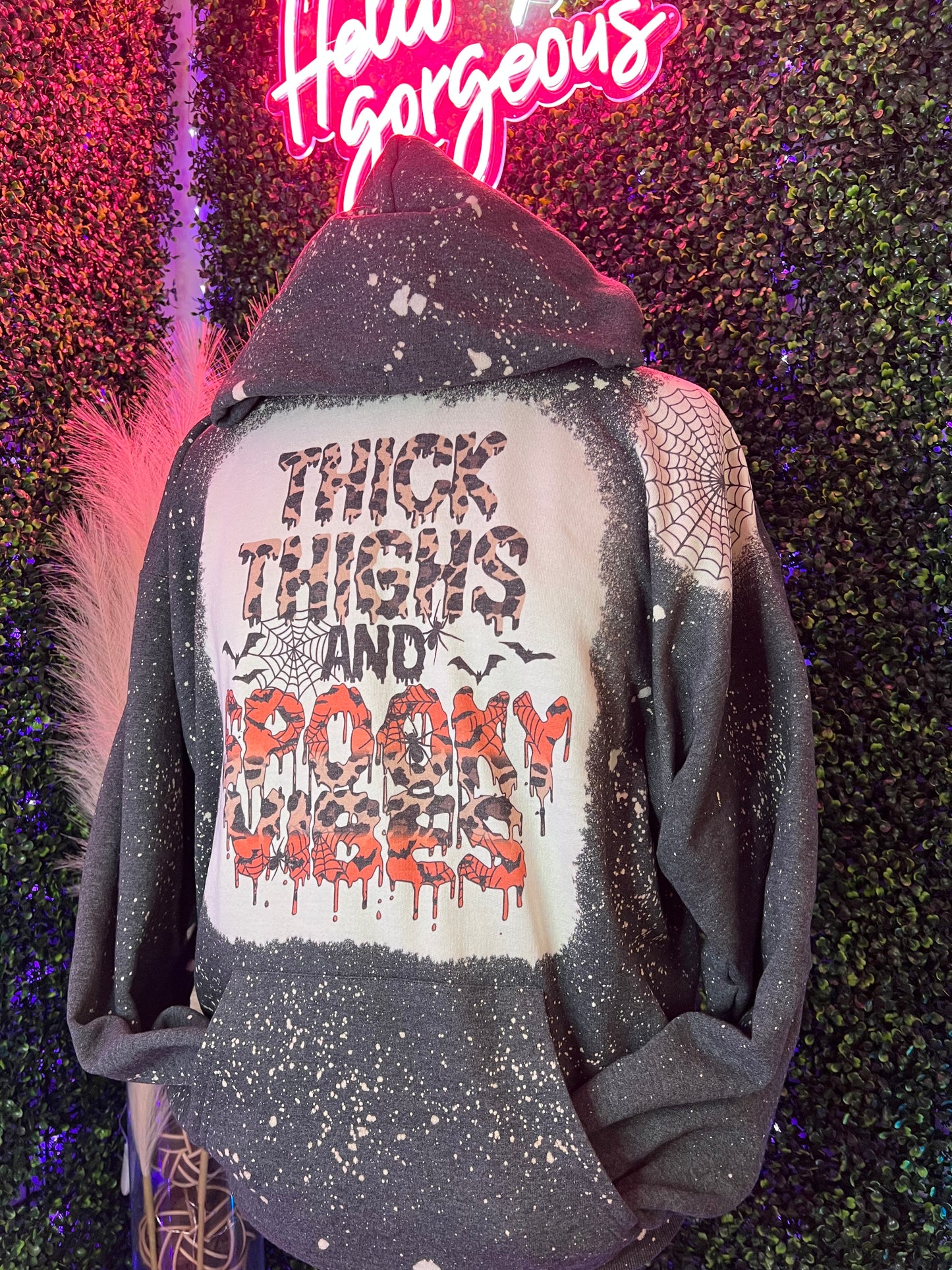 Thick Thighs and Spooky Vibes Hoodies