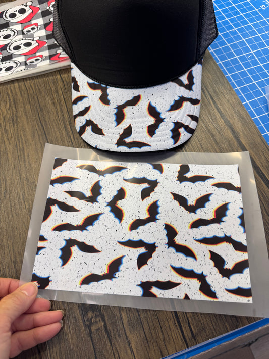 Bats Hat Bill DTF Prints Wholesale