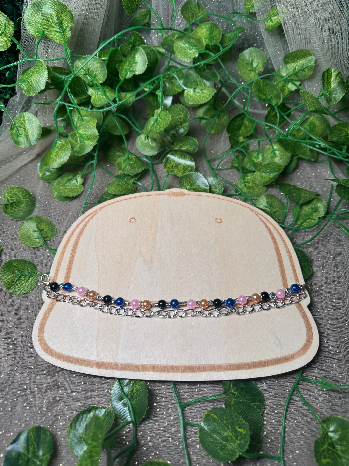 Colorful Silver Double Chain Hat Chain Wholesale