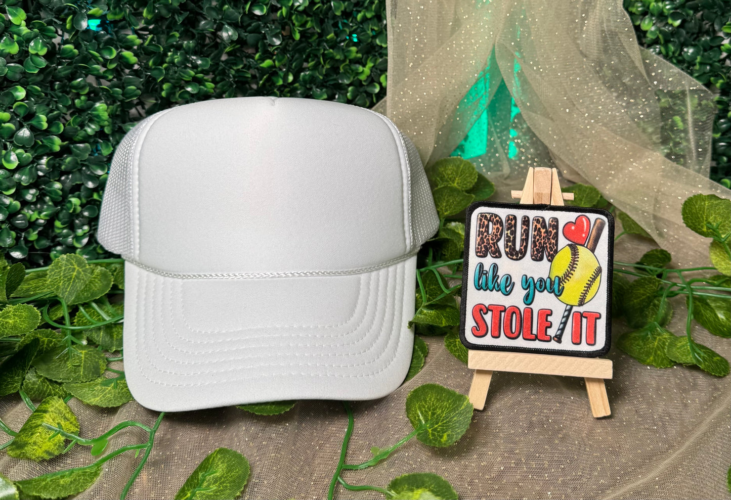 Softball Run Like You Stole It Hat Patch Wholesale