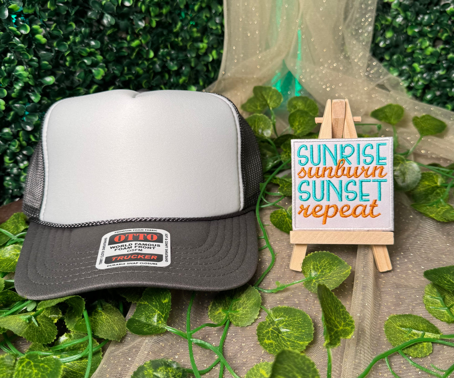 Sunrise, Sunburn, Sunset, Repeat Hat Patch Wholesale