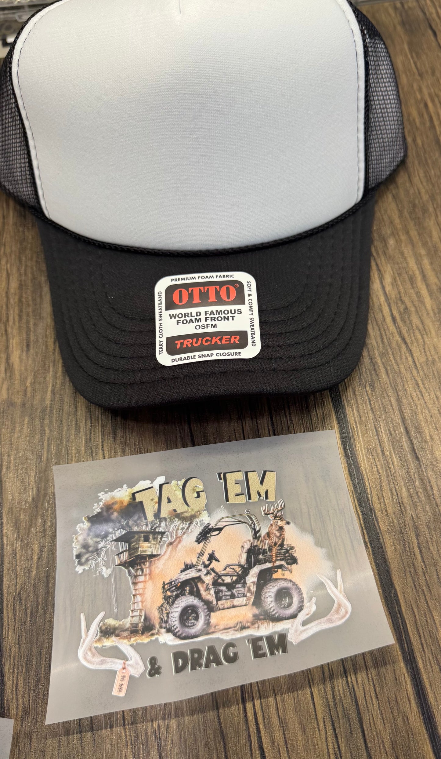 Tag em and Drag em DTF Prints Hat Patch Wholesale