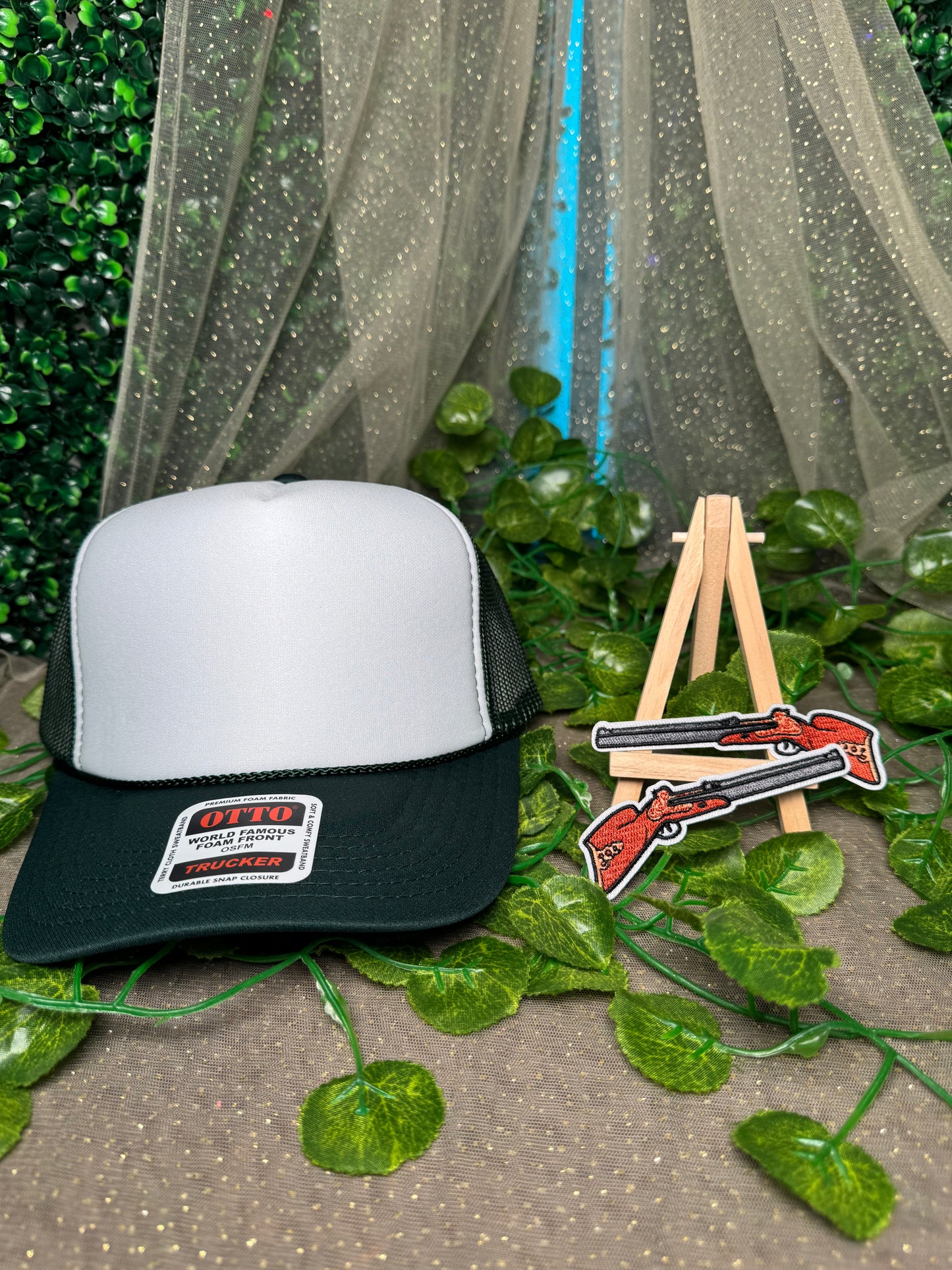 2 Shot Guns Hat Patches Wholesale