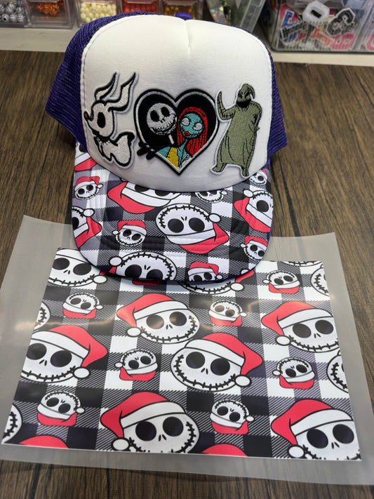Nightmare Hat Bill DTF Prints Wholesale