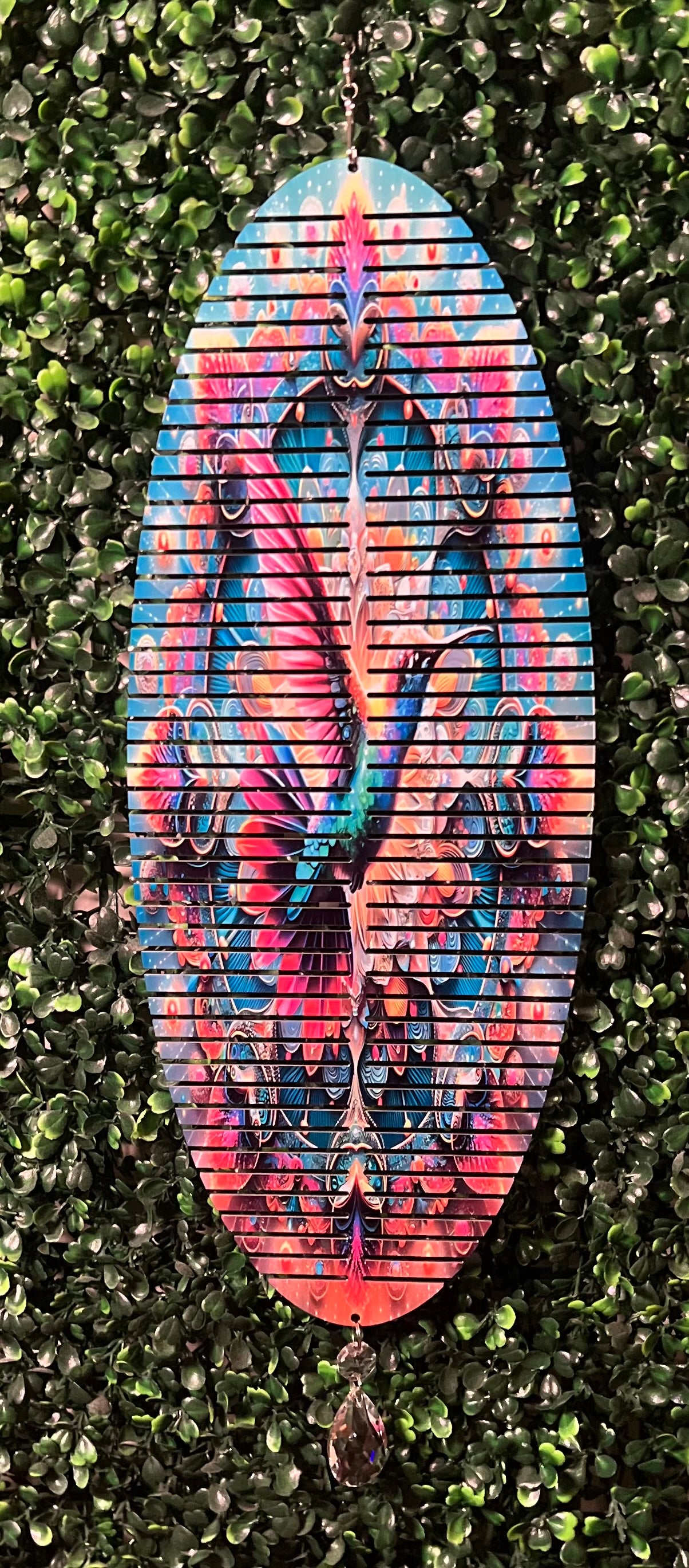 Colorful Hummingbird Wind Spinner