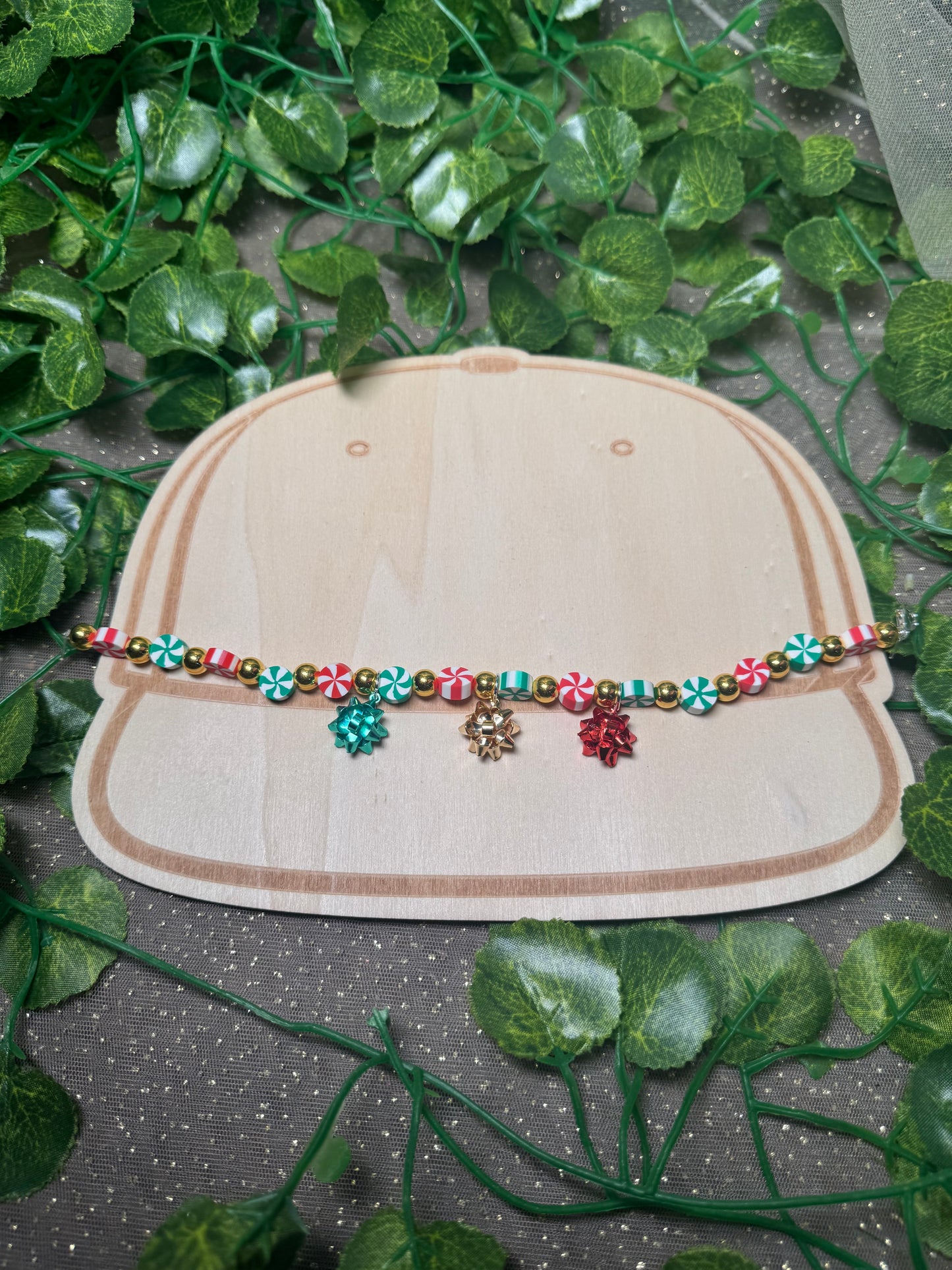 Gold Candy Bows Hat Chain Wholesale