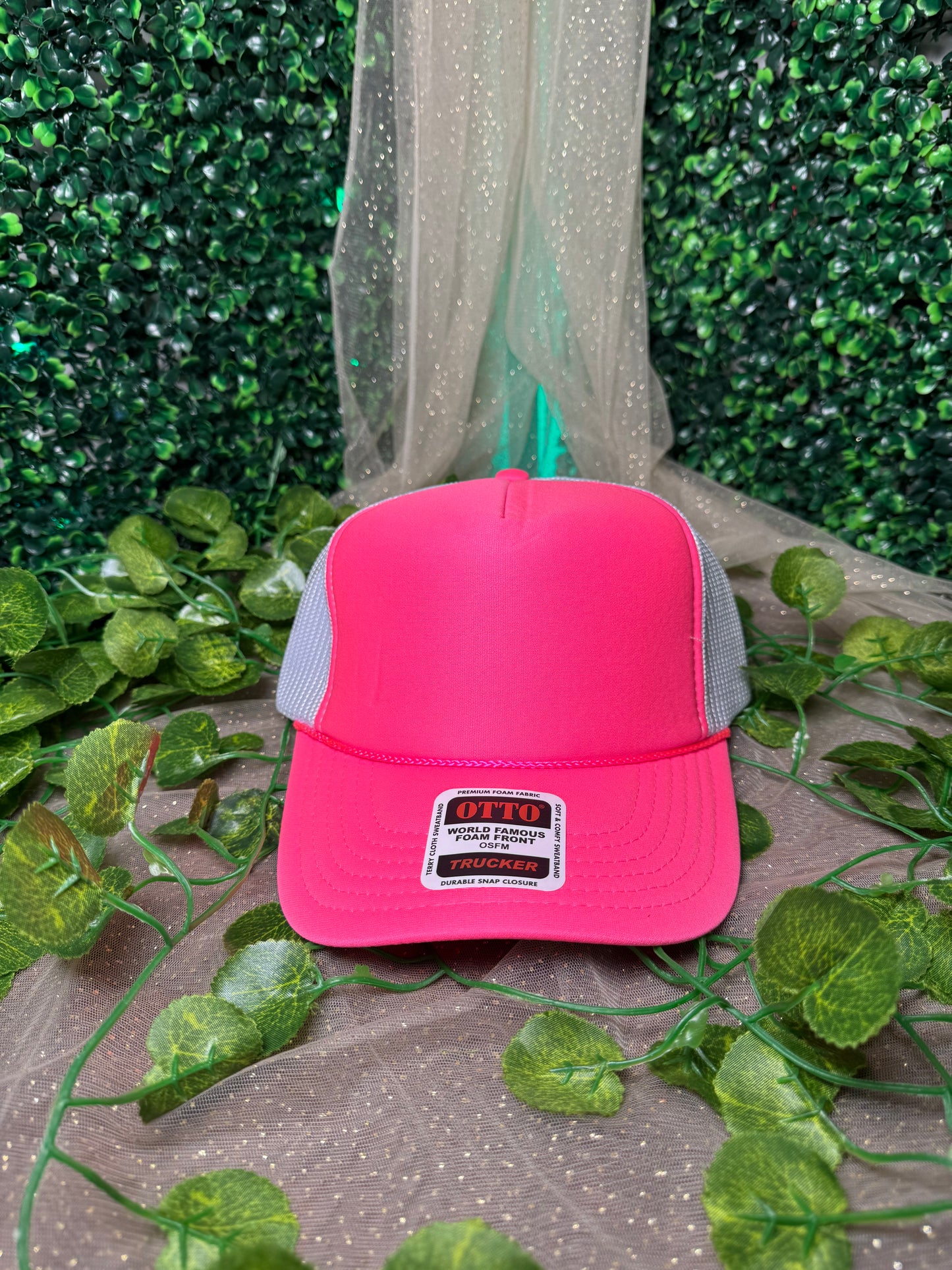 Neon Pink Front And White Hat Wholesale