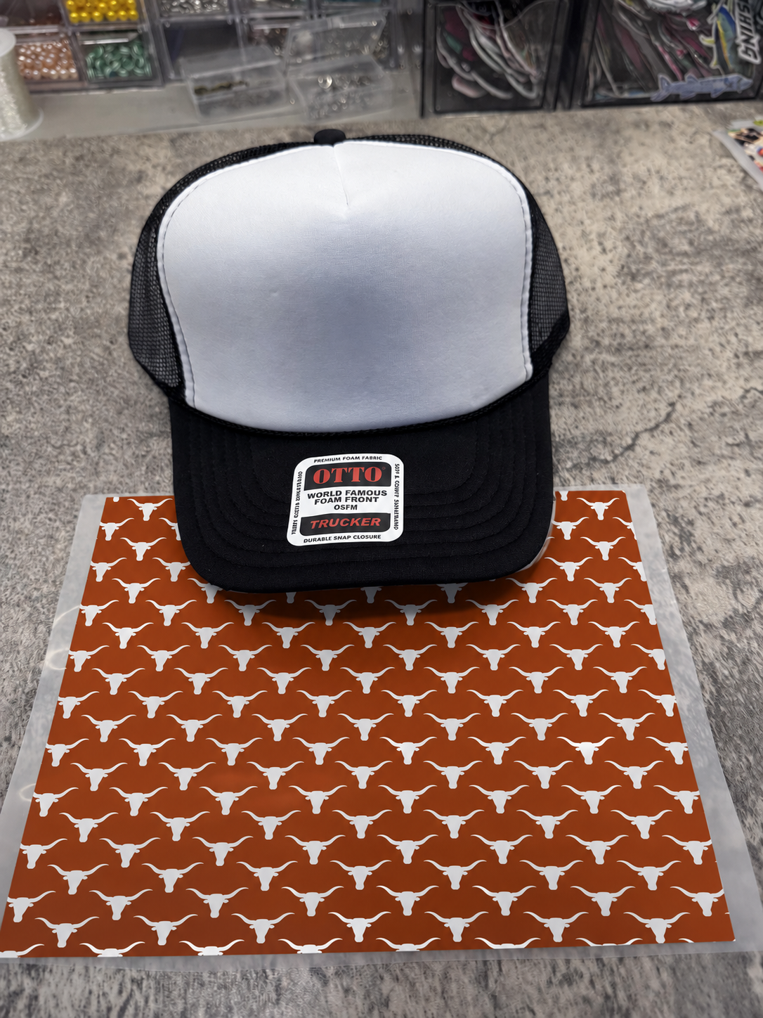Longhorns Single Hat Bill DTF Prints