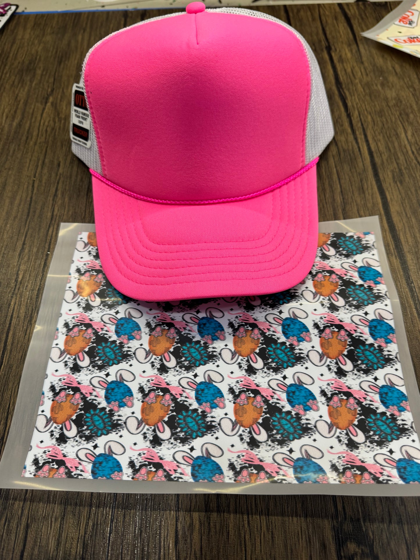 Western Easter Single Hat Bill DTF Prints
