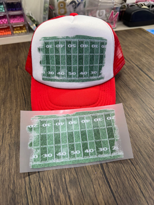 Football Field DTF Prints Hat Patch Wholesale