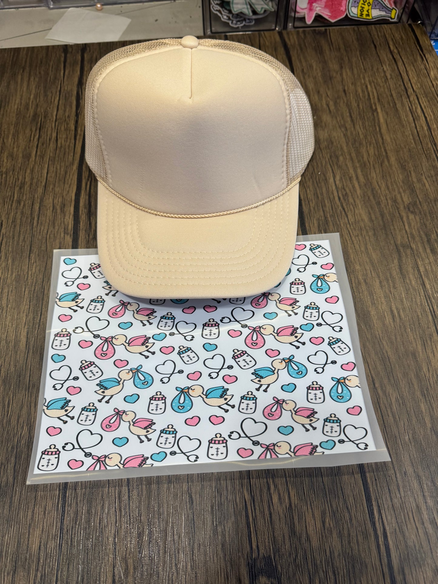 Baby Single Hat Bill DTF Prints