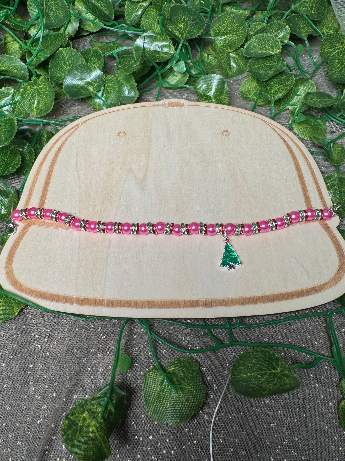 Pink Christmas Tree Hat Chain Wholesale