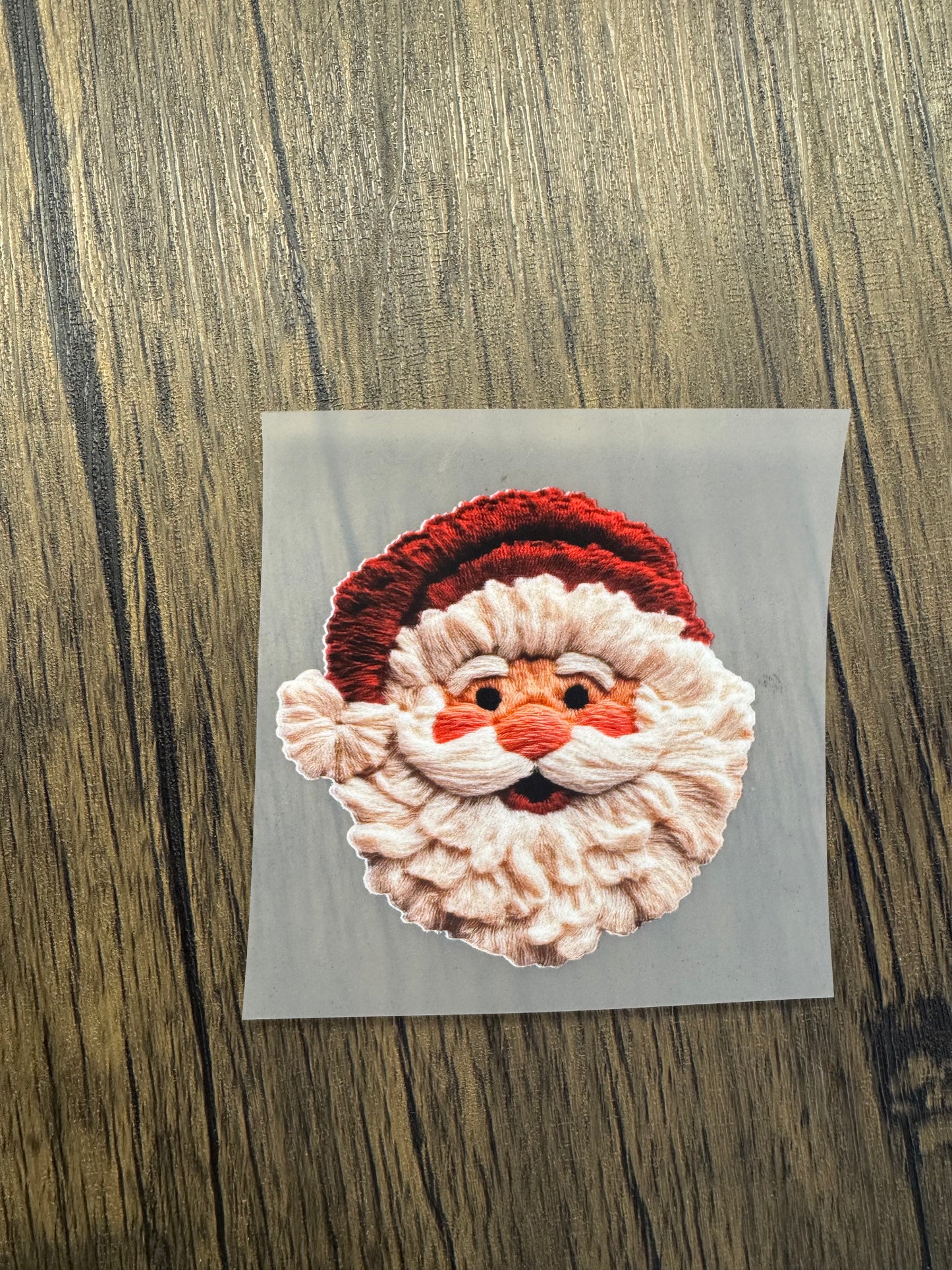 Santa Yarn Hat Size DTF Prints