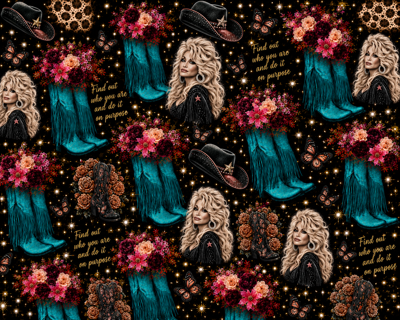 Turquoise Do It On Purpose Single Hat Bill DTF Prints