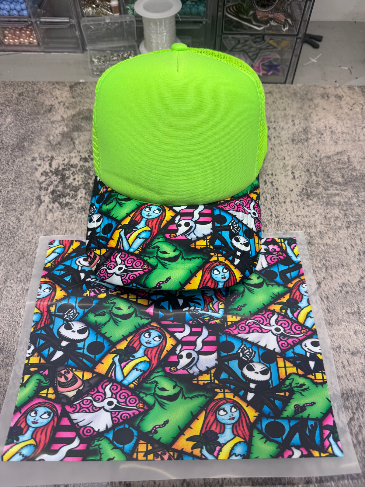 Nightmare Friends Single Hat Bill DTF Prints