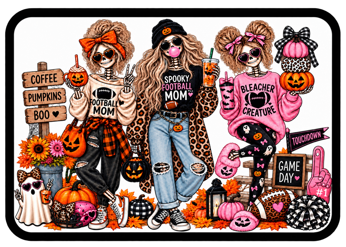 Fall Skelly Girl Custom Hat Patch Wholesale