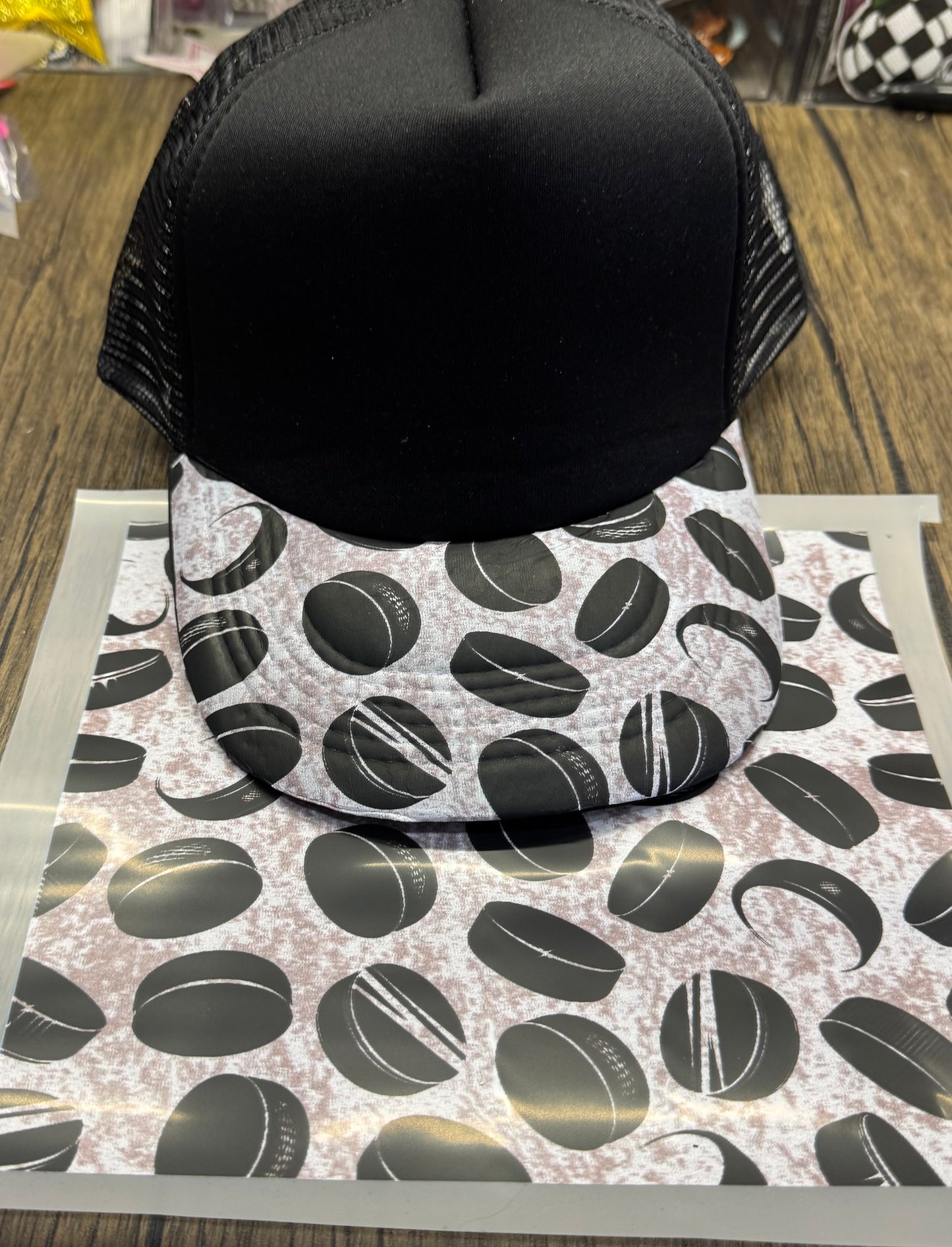 2 Color Option Hockey Single Hat Bill DTF Prints  Wholesale
