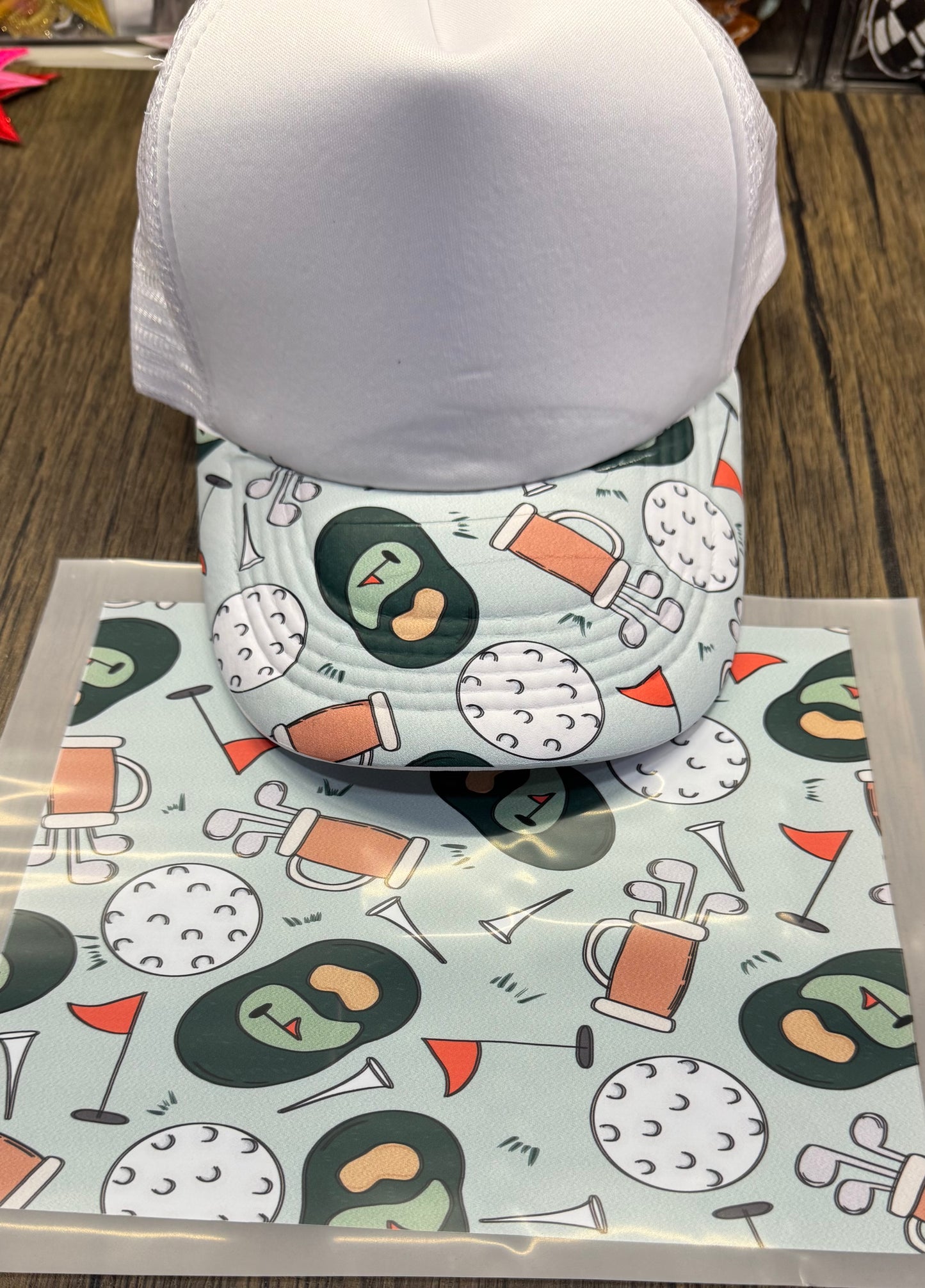 3 Options- Golf Bill DTF Prints Hat Patch Wholesale