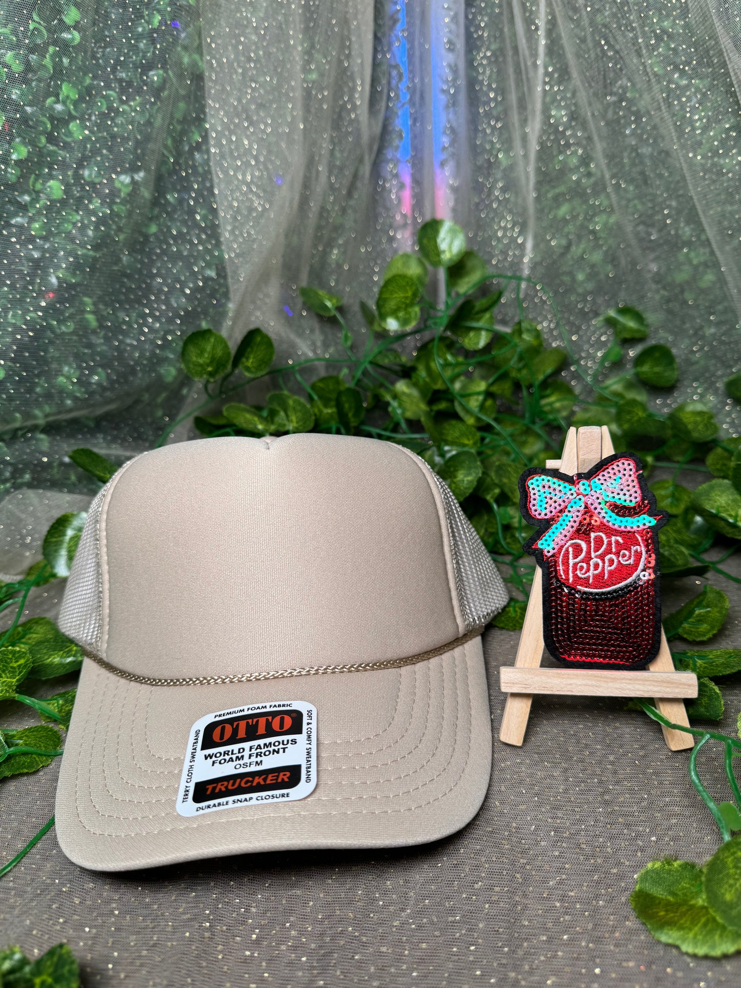Sequin Diet Soda Hat Patches Wholesale