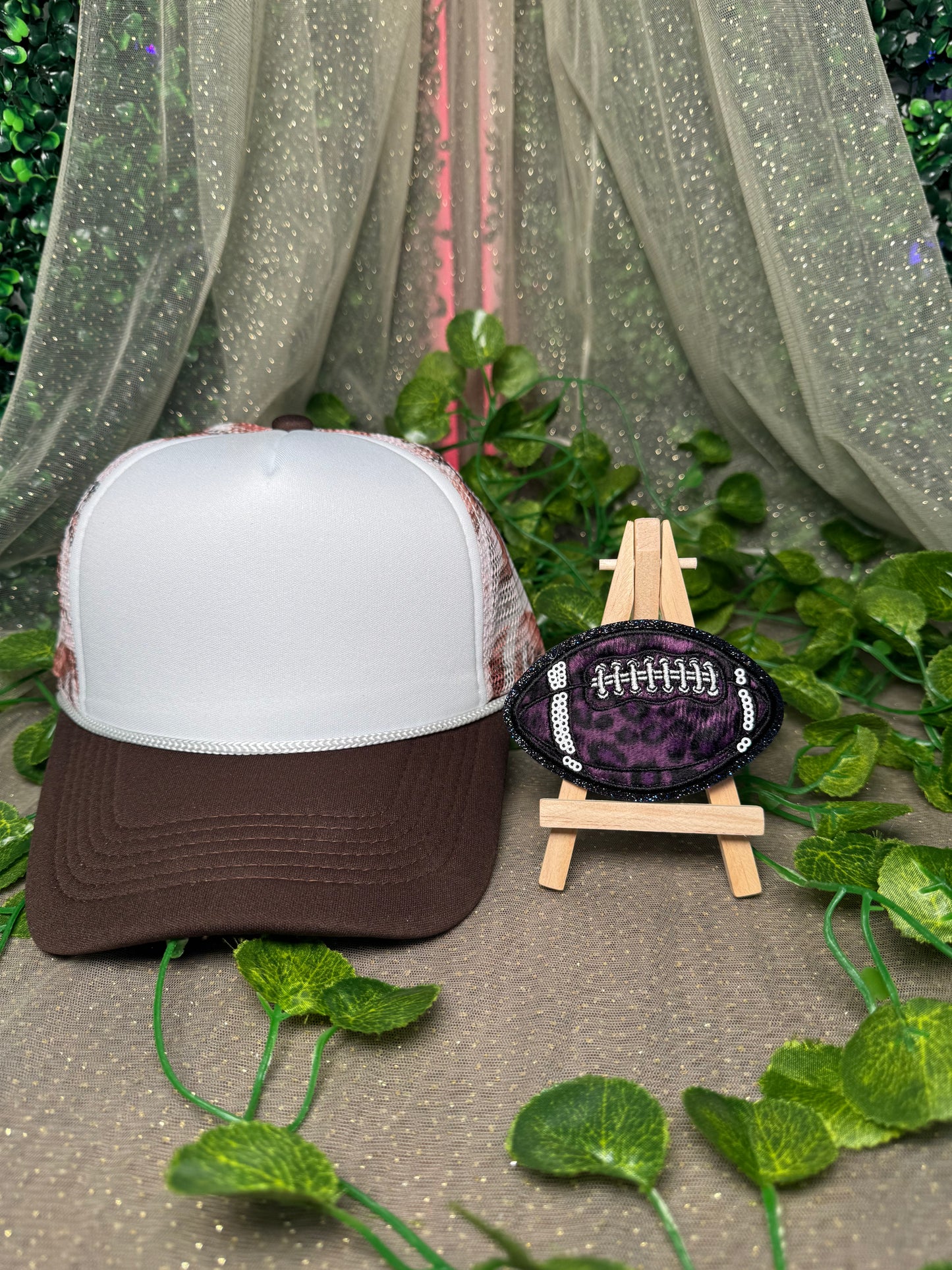 Leopard Football Hat Patches Wholesale