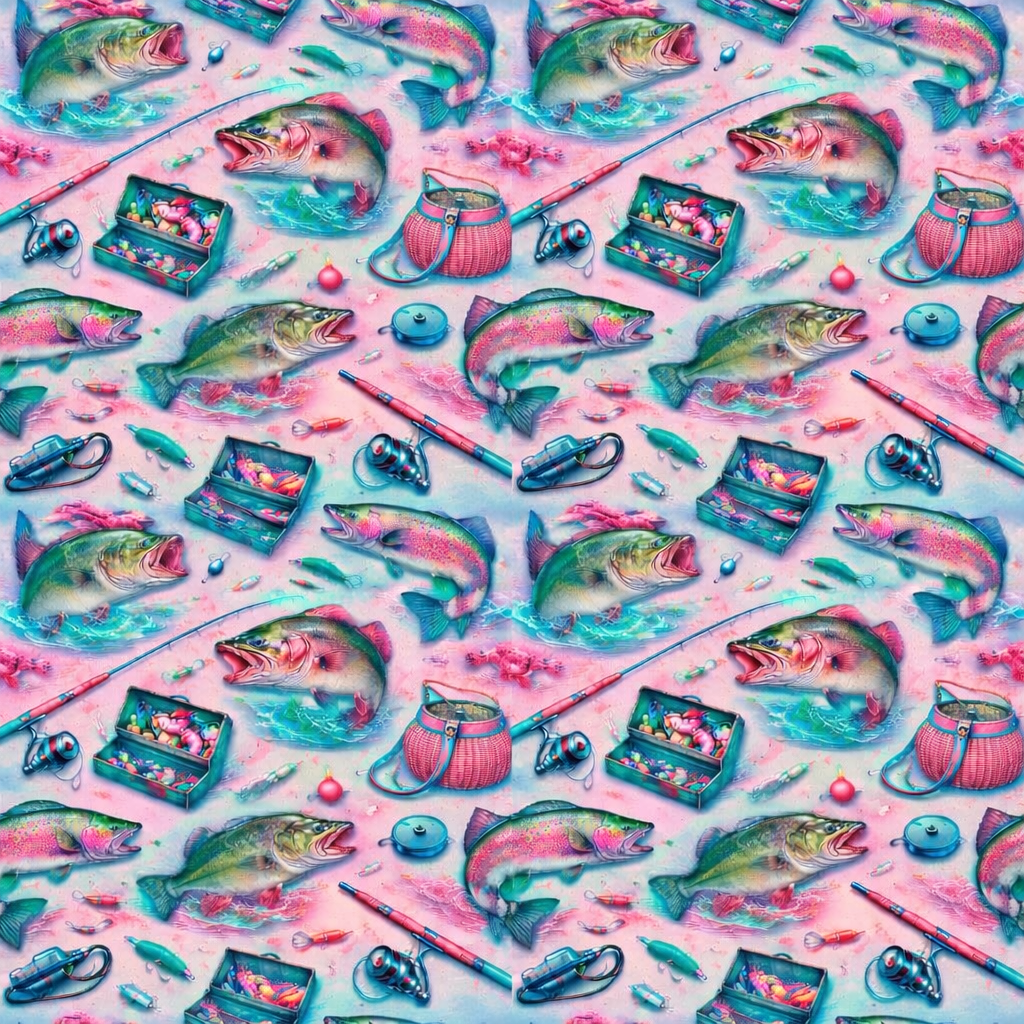 Fishing Box Single Hat Bill DTF Prints