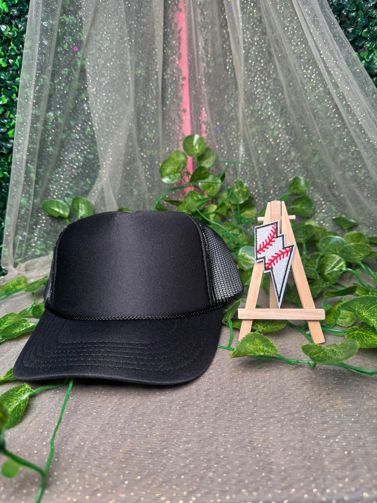 Baseball Lightning Bolt Hat Patch Wholesale