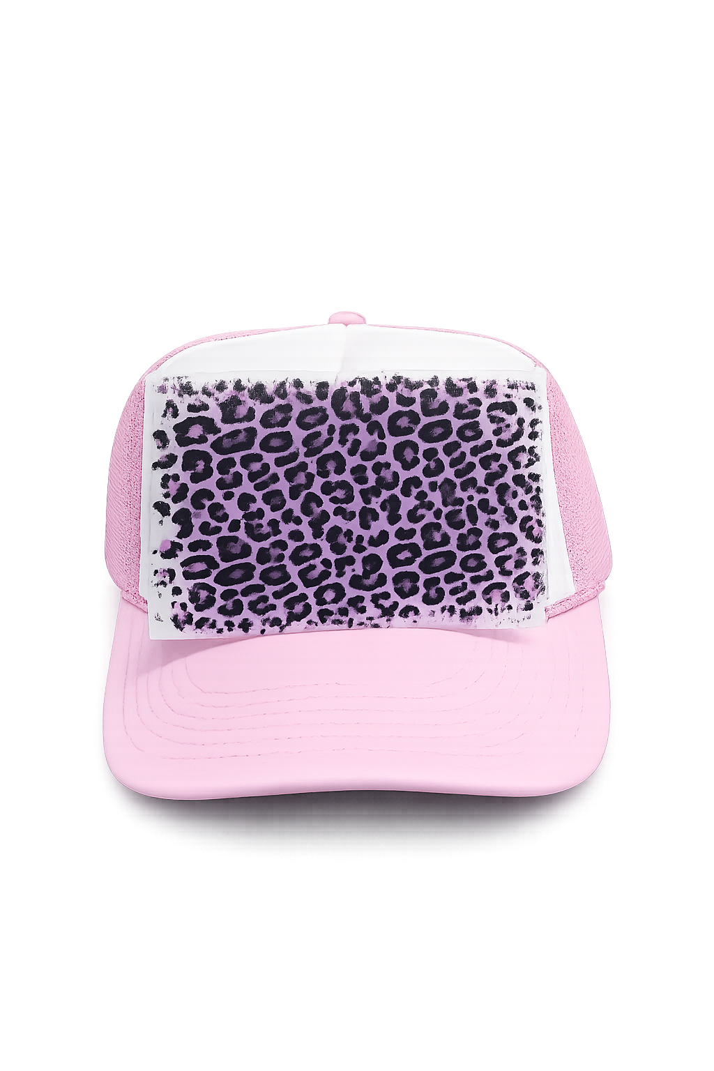 Purple Leopard Full Front DTF Prints Hat Patch