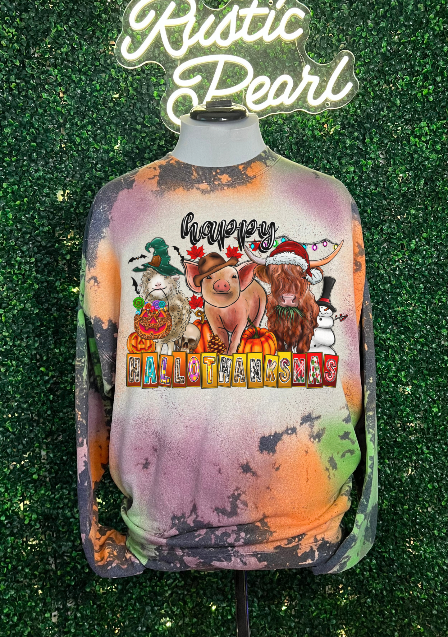 Hallothanksmas Farm Animals Sweatshirt