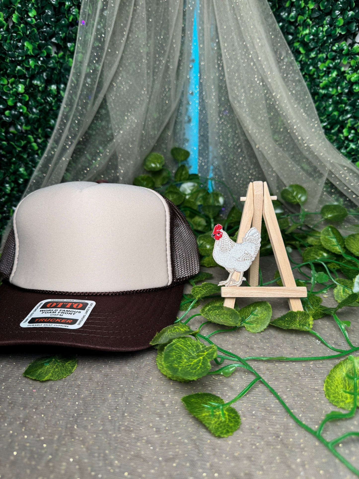 White Chicken Hat Patches Wholesale